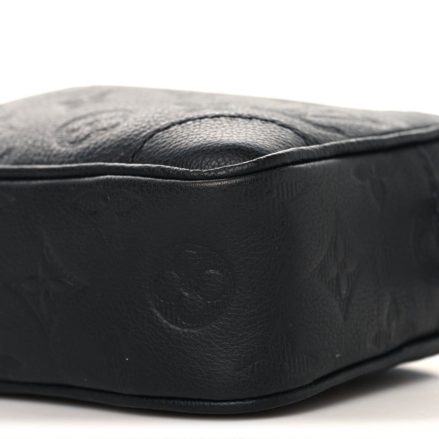 Louis Vuitton Calfskin Monogram Shadow Trocadero Wearable Wallet Black 9 of 10