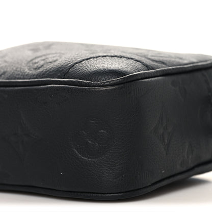 Louis Vuitton Calfskin Monogram Shadow Trocadero Wearable Wallet Black 9 of 10