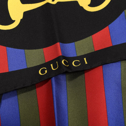 Gucci Silk Baiadera Horsebit Scarf Red 2 of 4