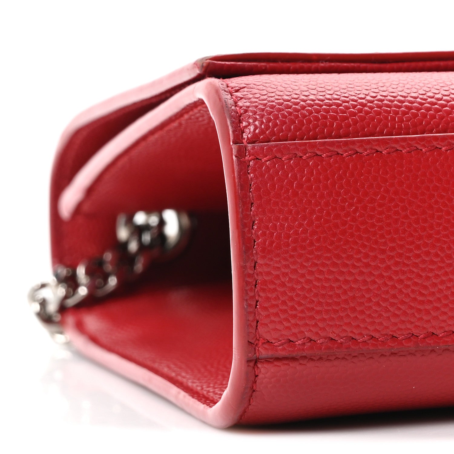 Saint Laurent Grain De Poudre Medium Classic Monogram Kate Tassel Satchel Rouge Eros 9 of 10