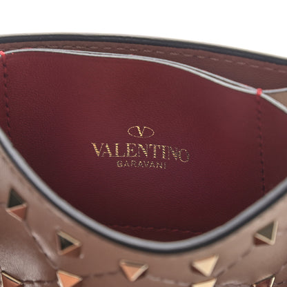 Valentino Garavani Lambskin Rockstud Spike Card Holder Poudre 6 of 6
