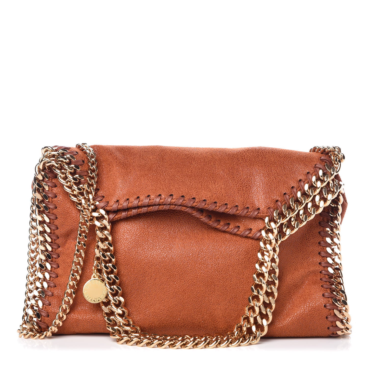 Stella McCartney Shaggy Deer Mini Falabella Fold Over Tote Brandy 1 of 9