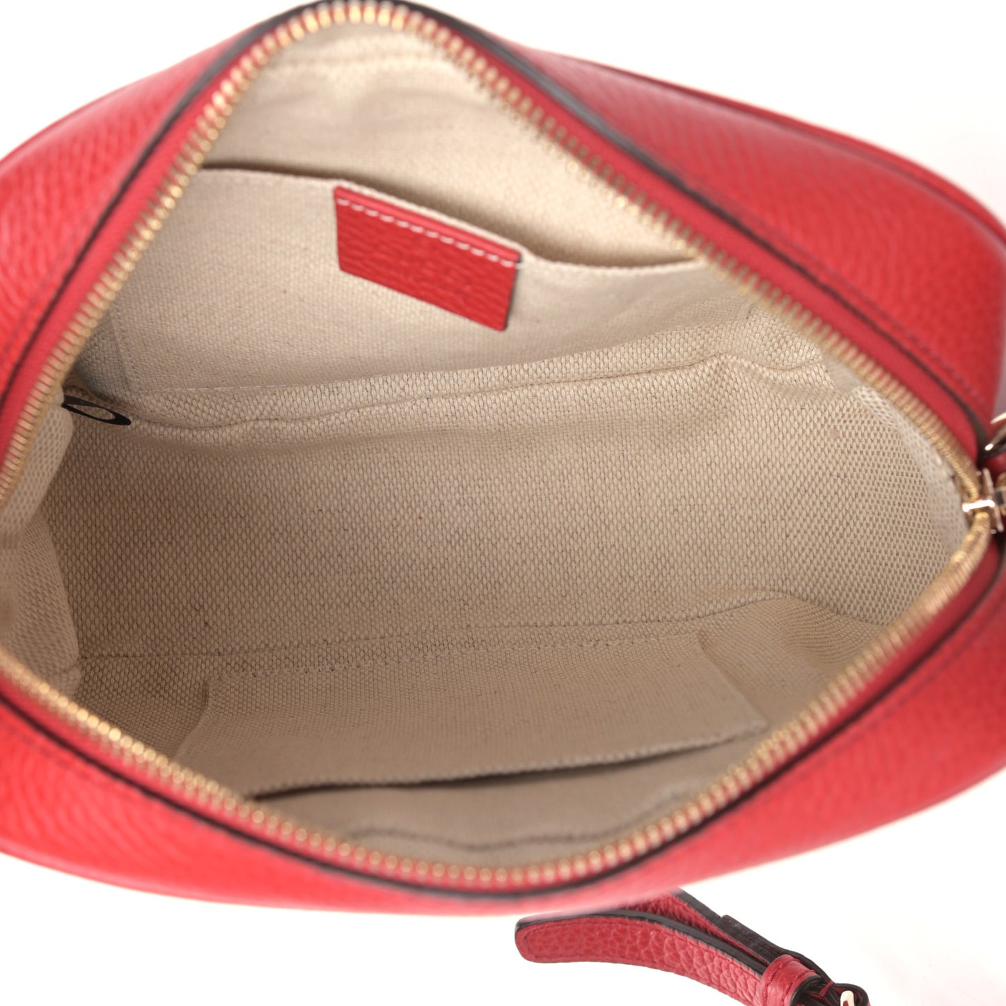 Pebbled Calfskin Small Soho Disco Bag Tabasco Red