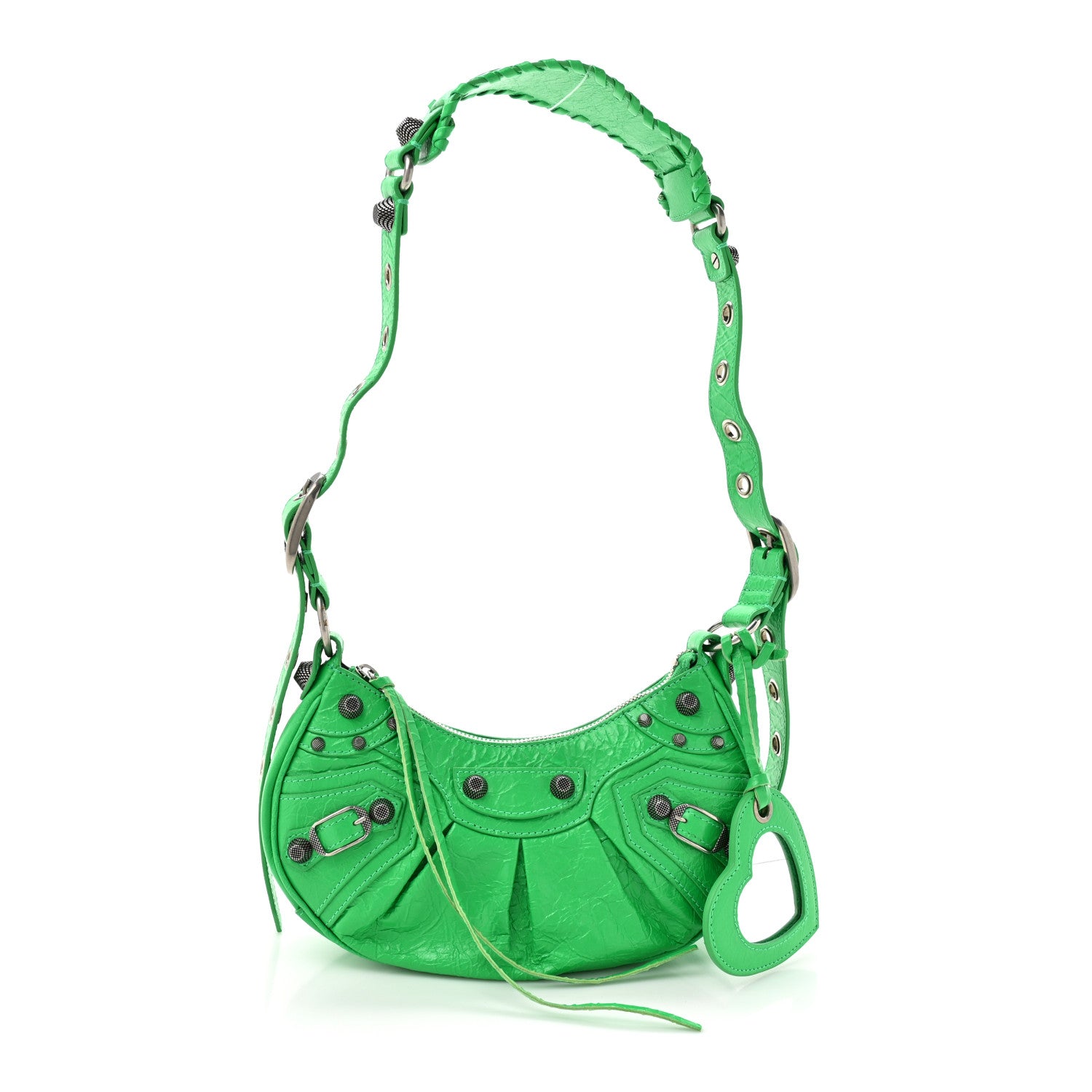 Balenciaga Agneau Arena Le Cagole Shoulder Bag XS Vivid Green