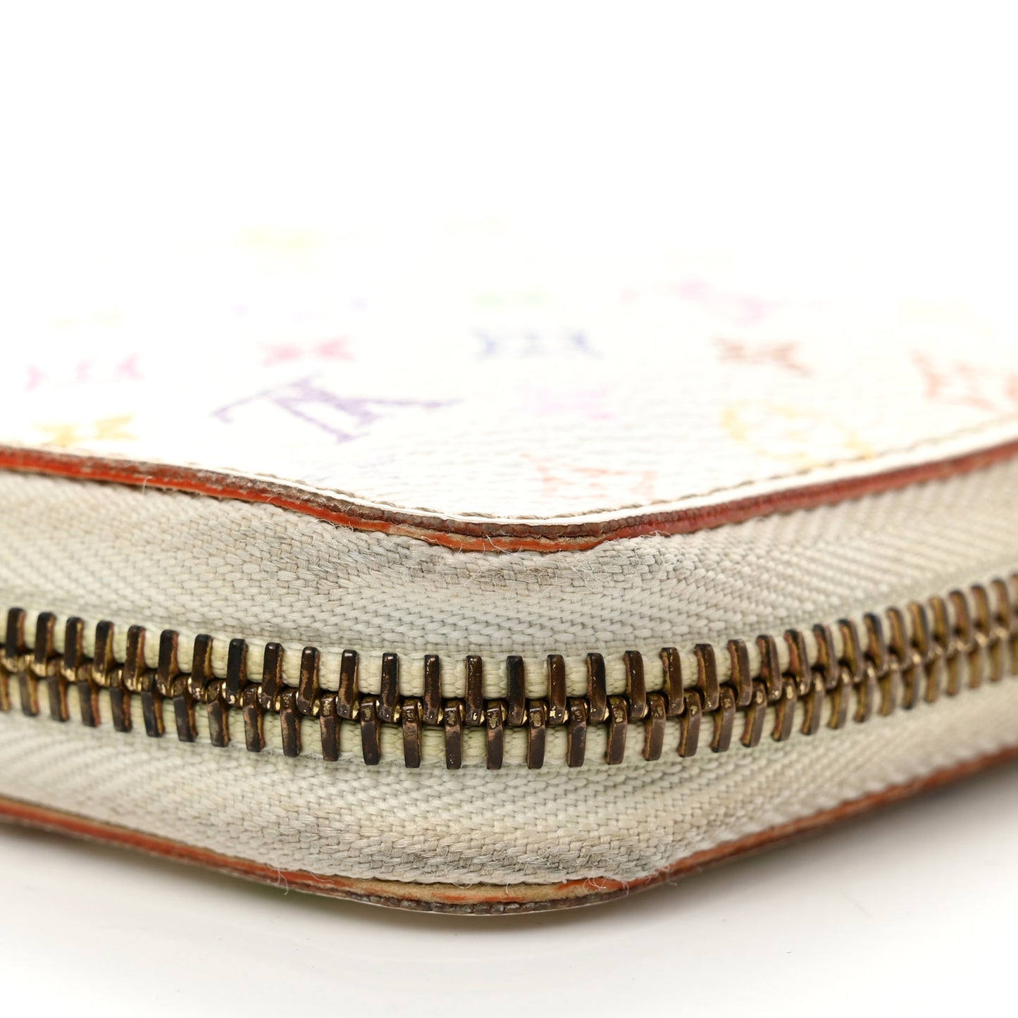 Monogram Multicolor Zippy Wallet White Litchi