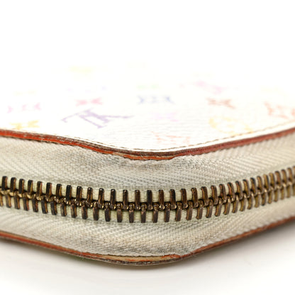 Louis Vuitton Monogram Multicolor Zippy Wallet White Litchi 9 of 10