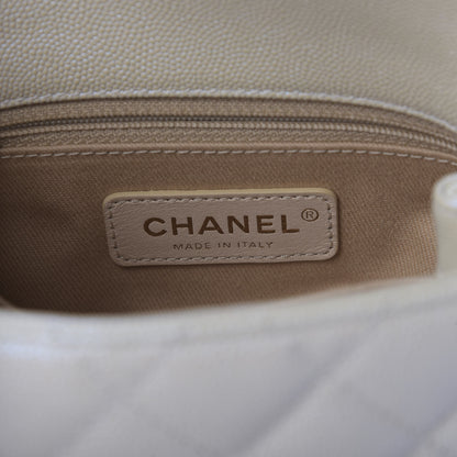 Chanel Iridescent Caviar Quilted Extra Mini Coco Handle Flap Ivory 8 of 10