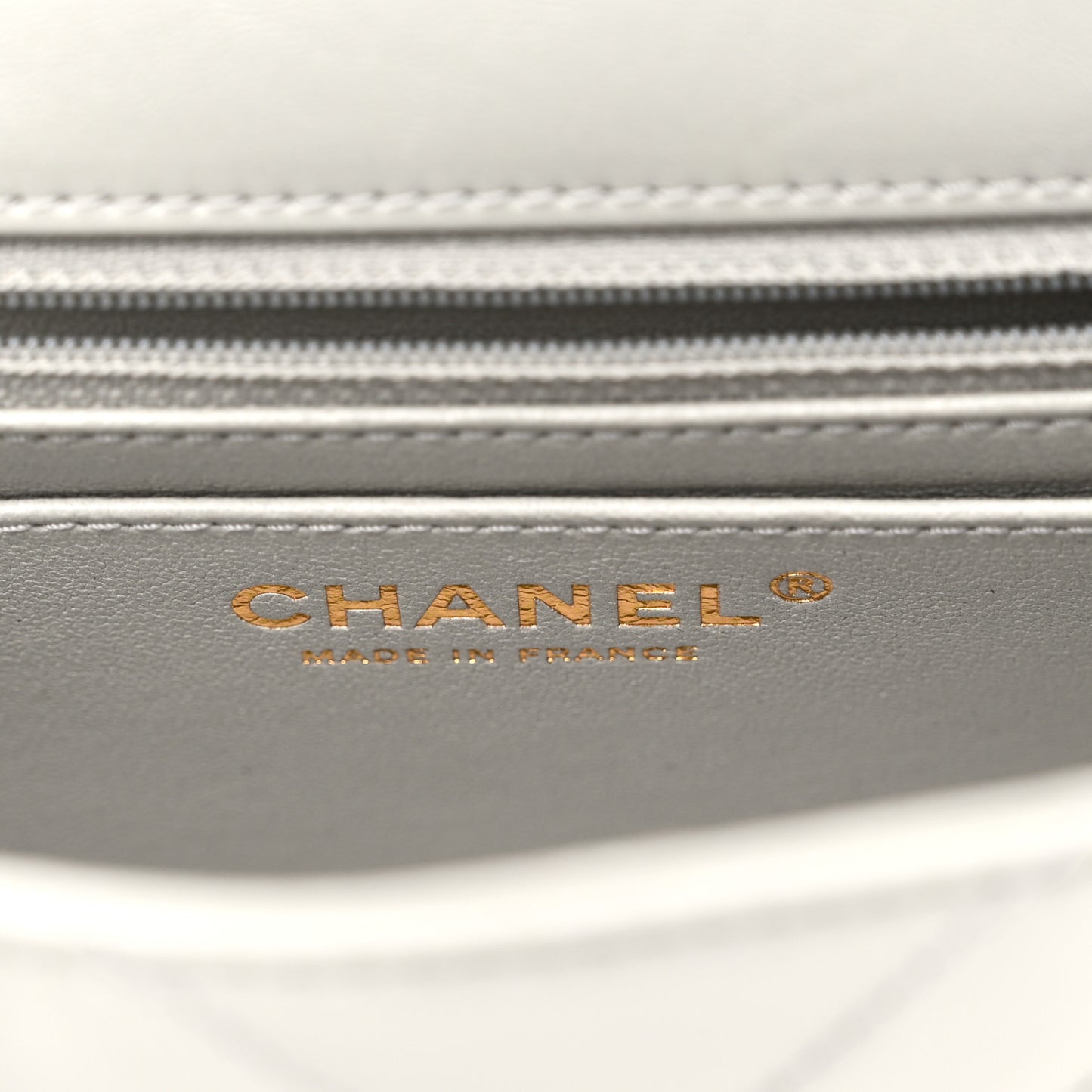 Metallic Aged Calfskin Chevron Quilted 2.55 Reissue Mini Flap Silver