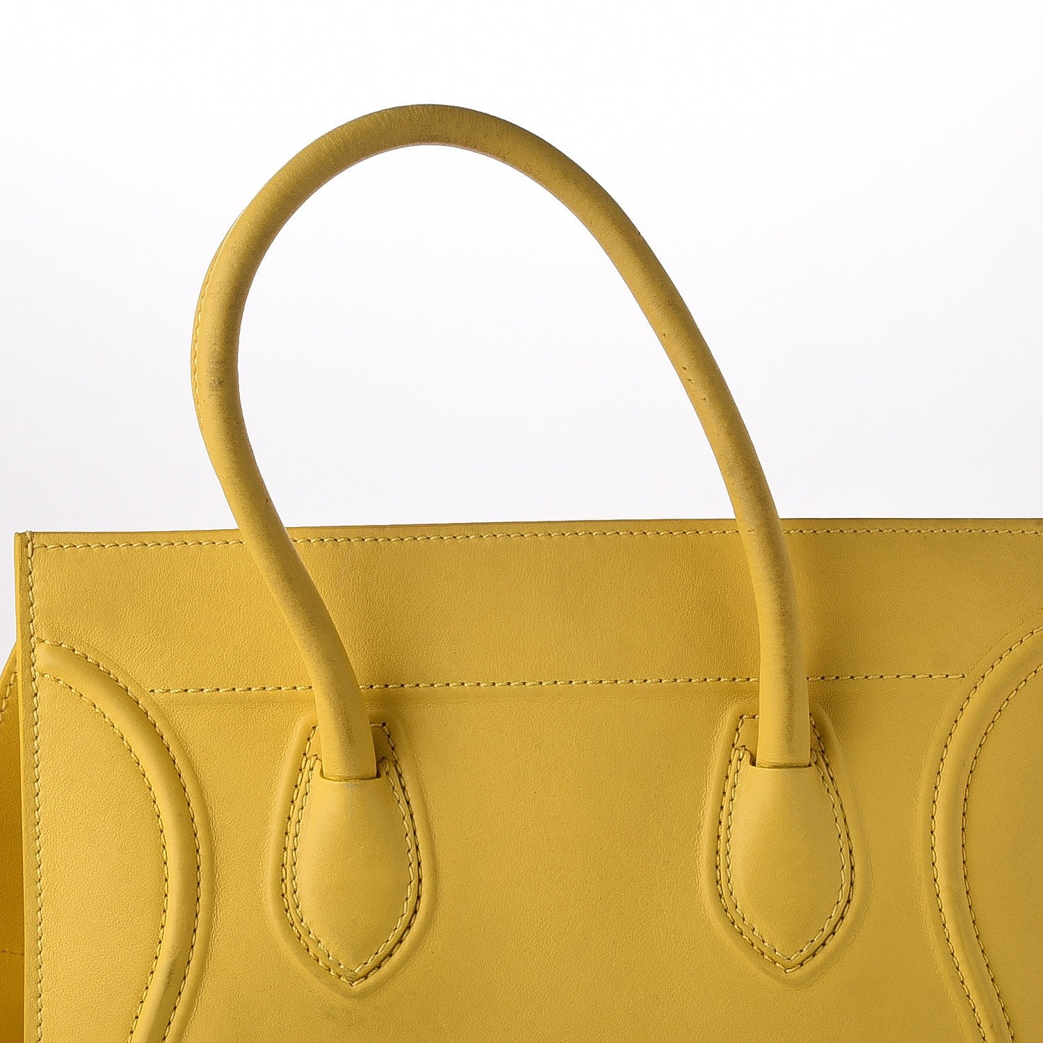 Celine Smooth Calfskin Medium Phantom Luggage Sun Yellow 17 of 27