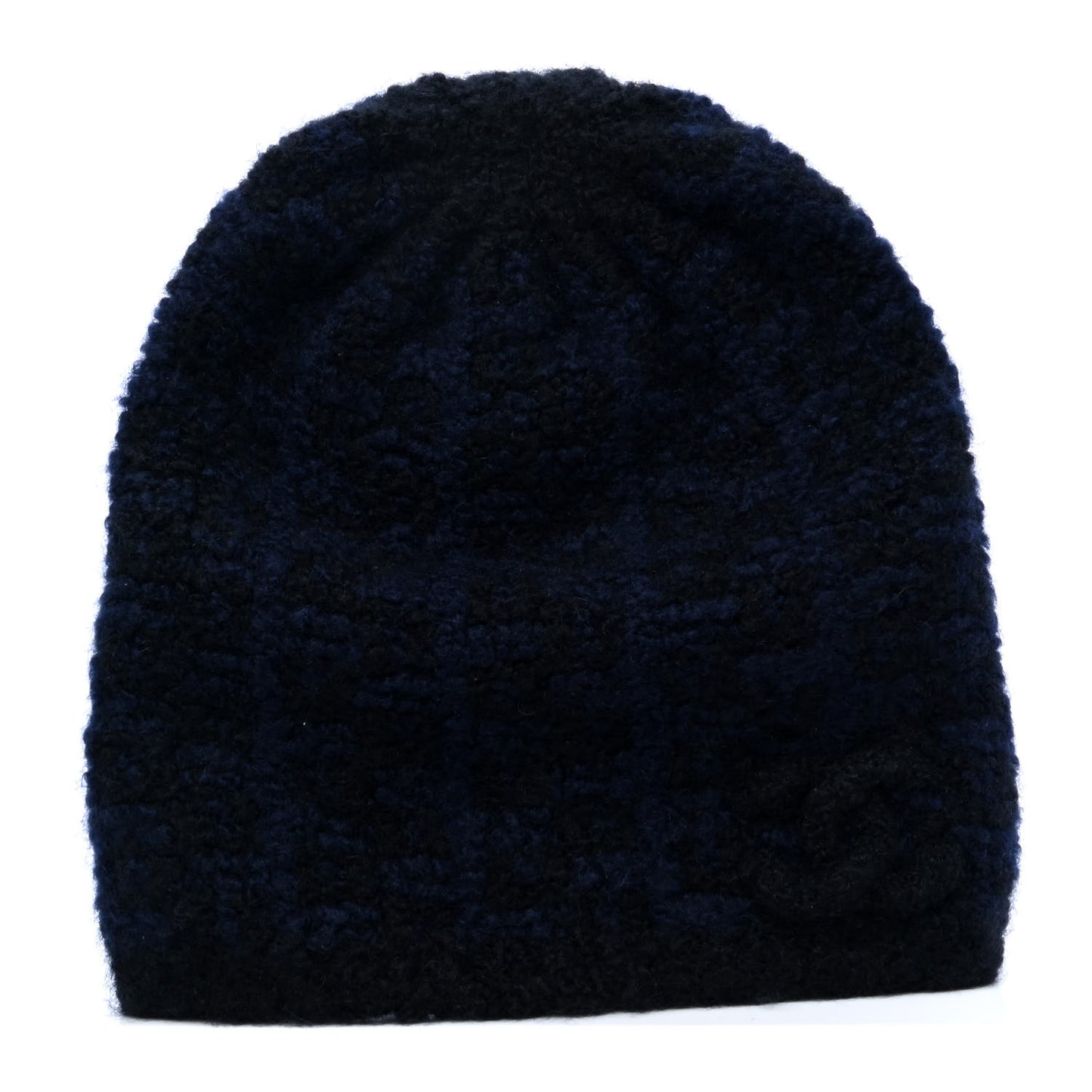 Cashmere Blend CC Beanie Hat Black Dark Blue