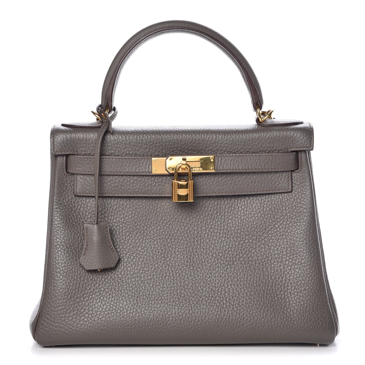 Hermes Taurillon Clemence Kelly Retourne 28 Etain 1 of 42