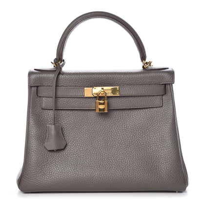 Hermes Taurillon Clemence Kelly Retourne 28 Etain 1 of 42
