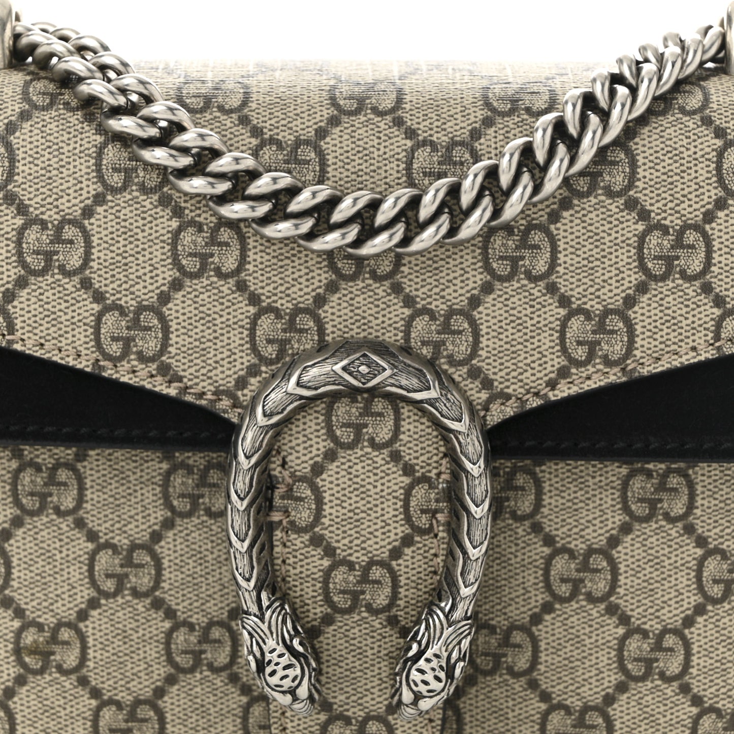GG Supreme Monogram Mini Dionysus Shoulder Bag Black