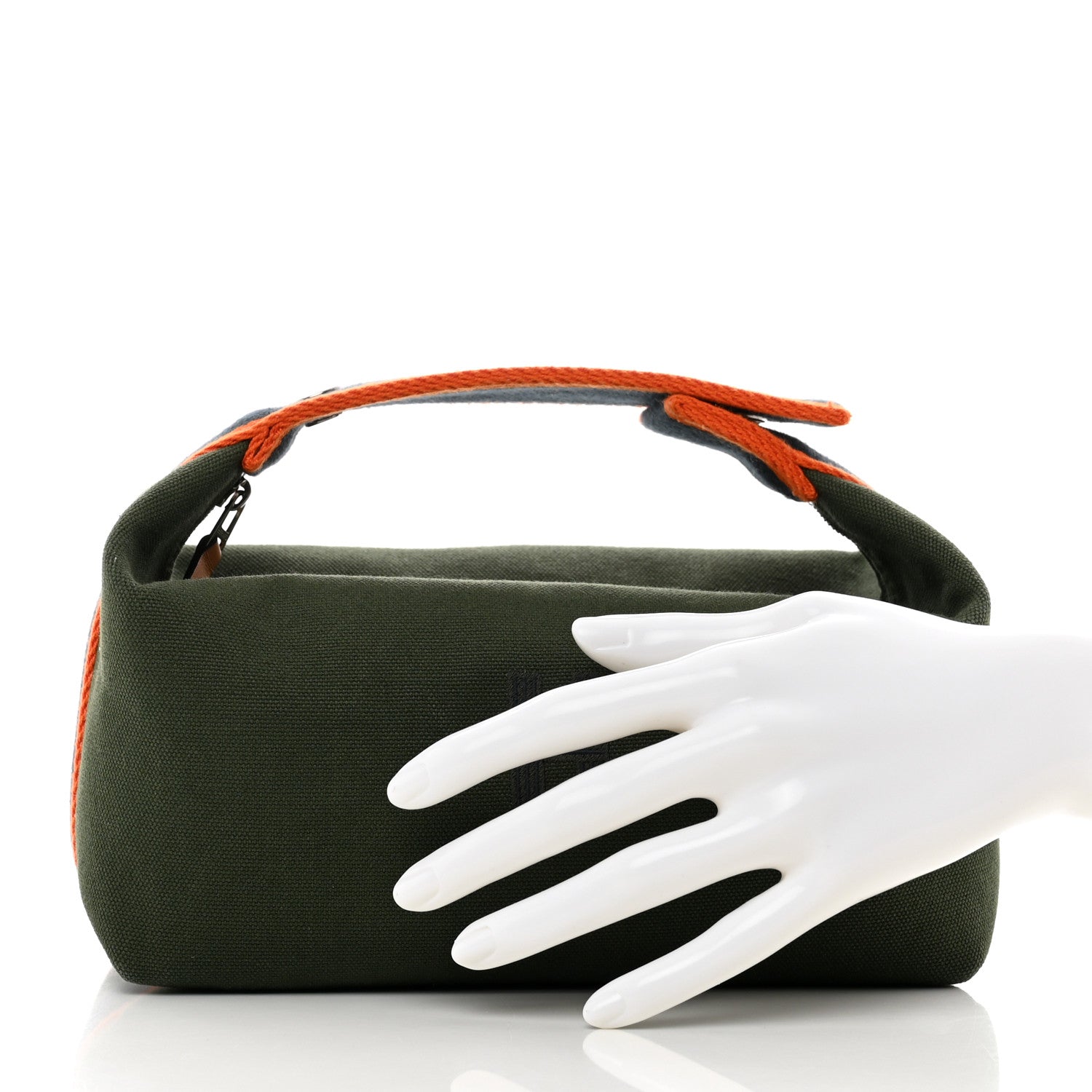 Hermes Canvas Small Bride-A-Brac Pouch Vert Foret 2 of 6