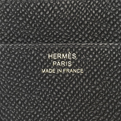 Hermes Epsom Tri-Fold Compact Bearn Wallet Black 6 of 8