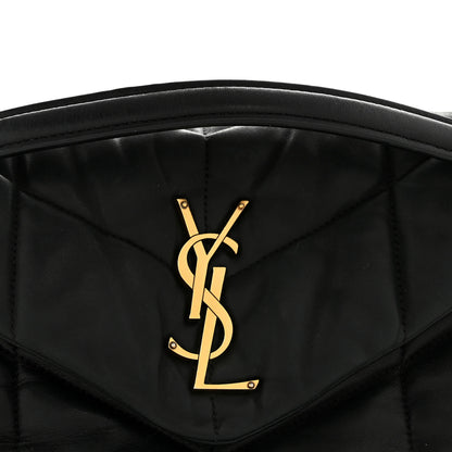 Saint Laurent Lambskin Quilted Small Loulou Puffer Monogram Chain Satchel Black 8 of 13