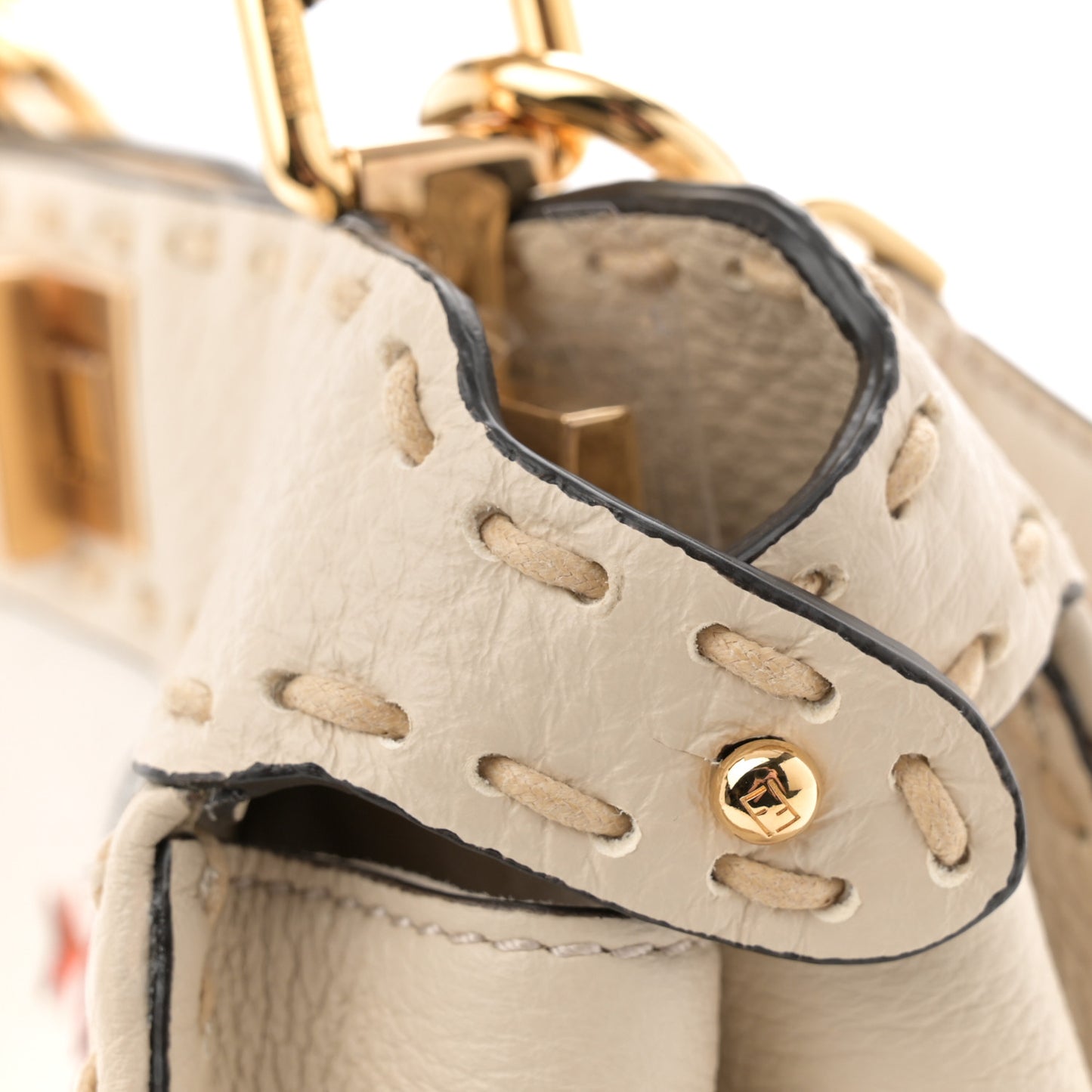 Canvas Cuoio Romano Selleria Astrology Mini Peekaboo Iconic Satchel Camelia
