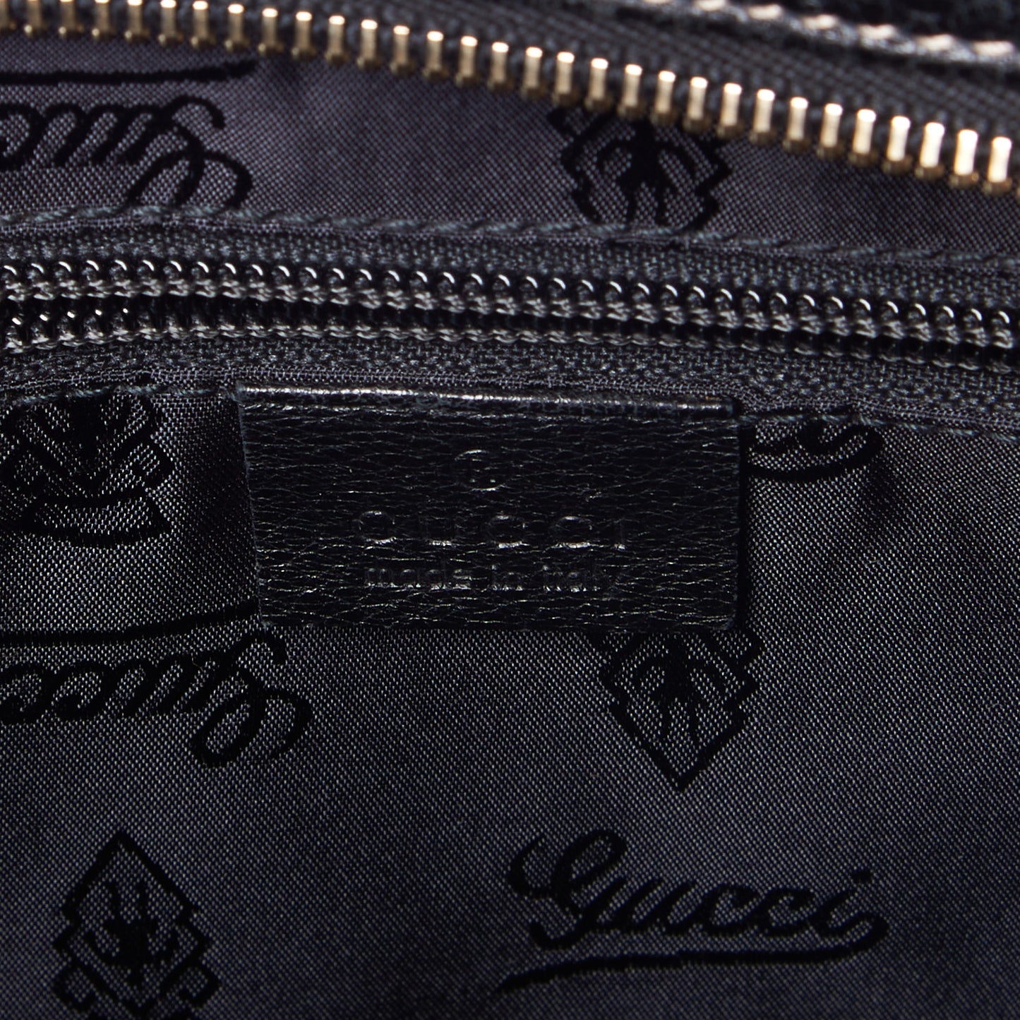 Guccissima Medium Flat Messenger Bag Black