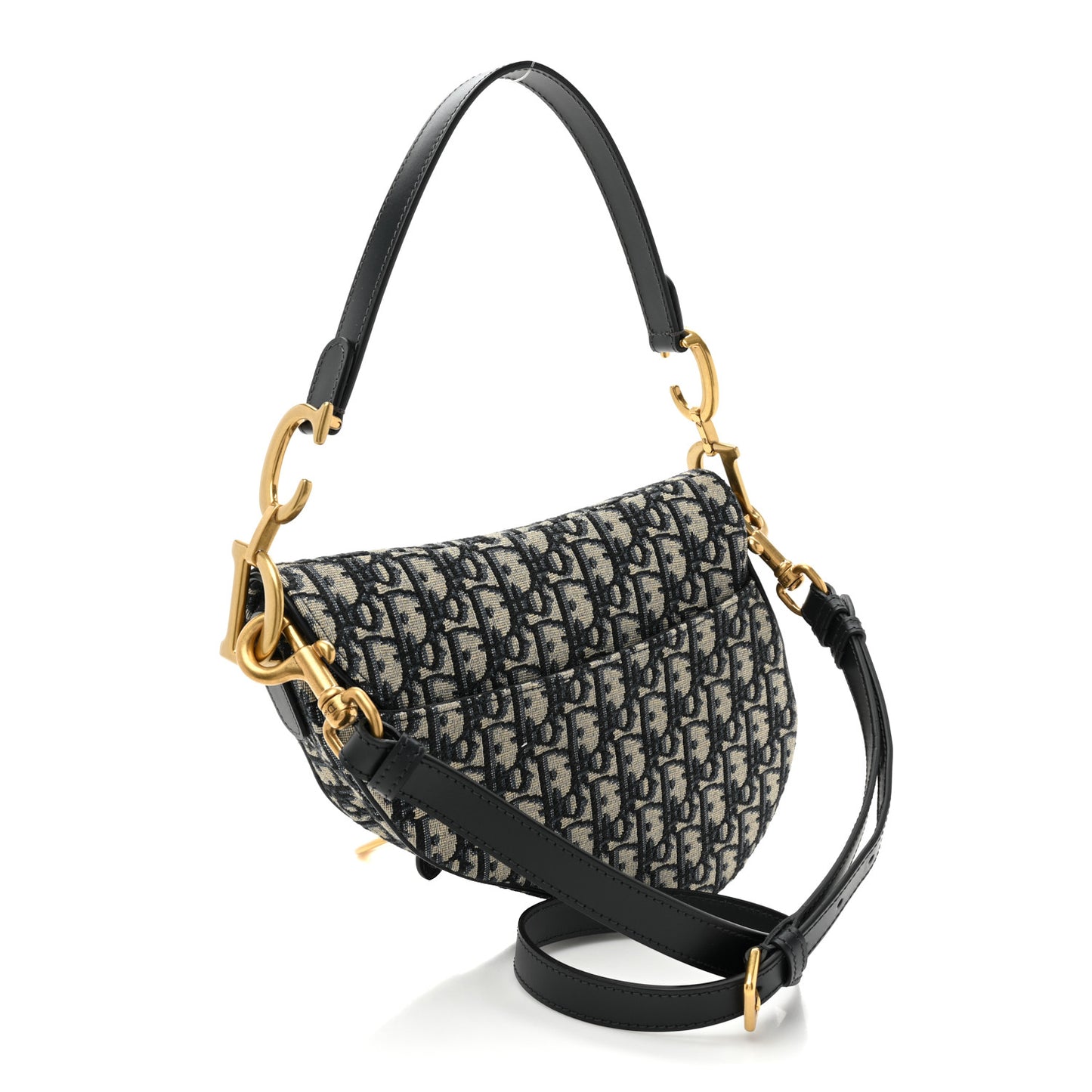 Oblique Saddle Bag With Strap Blue