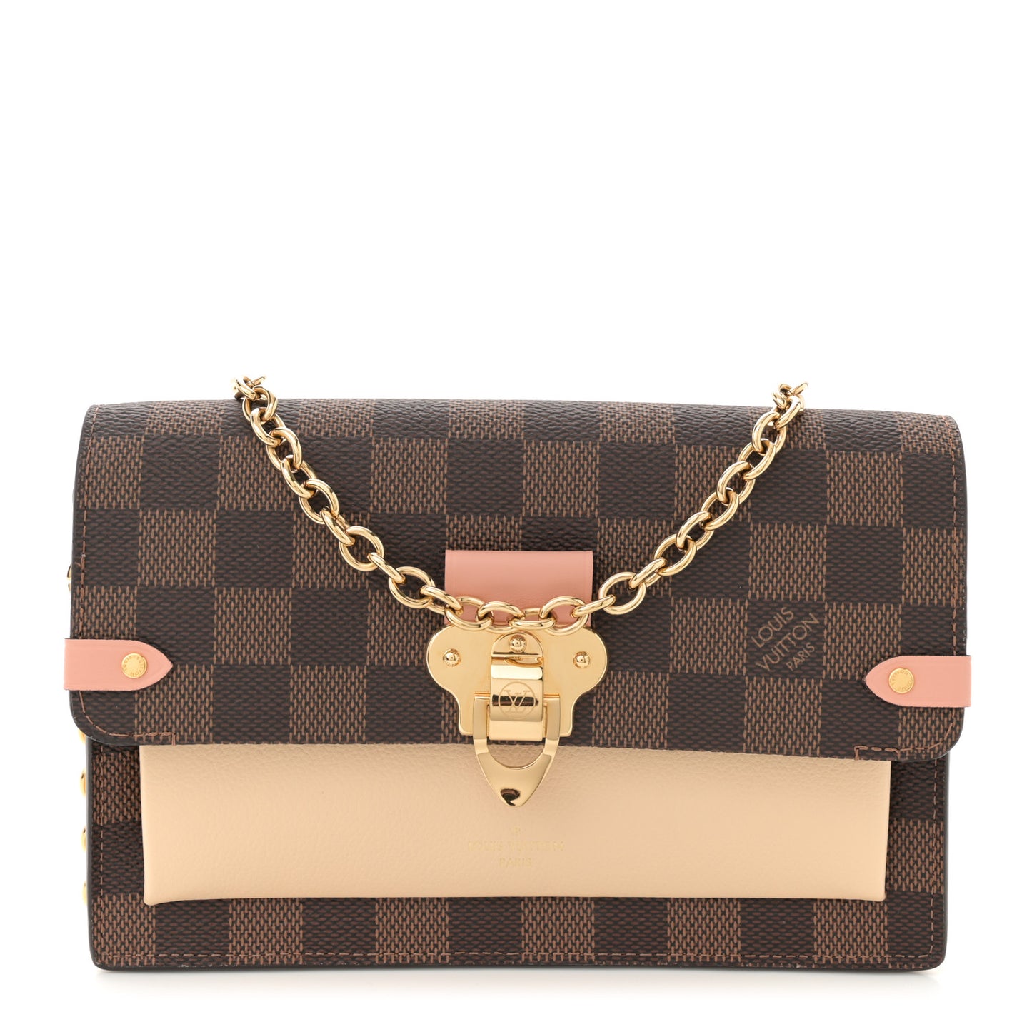 Damier Ebene Vavin Chain Wallet Creme