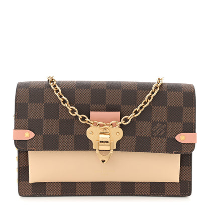 Louis Vuitton Damier Ebene Vavin Chain Wallet Creme 1 of 10
