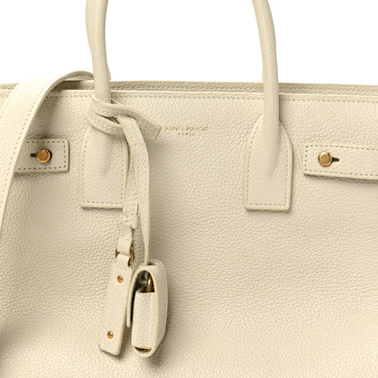 Saint Laurent Grained Calfskin Baby Sac De Jour Souple Ivory 8 of 10