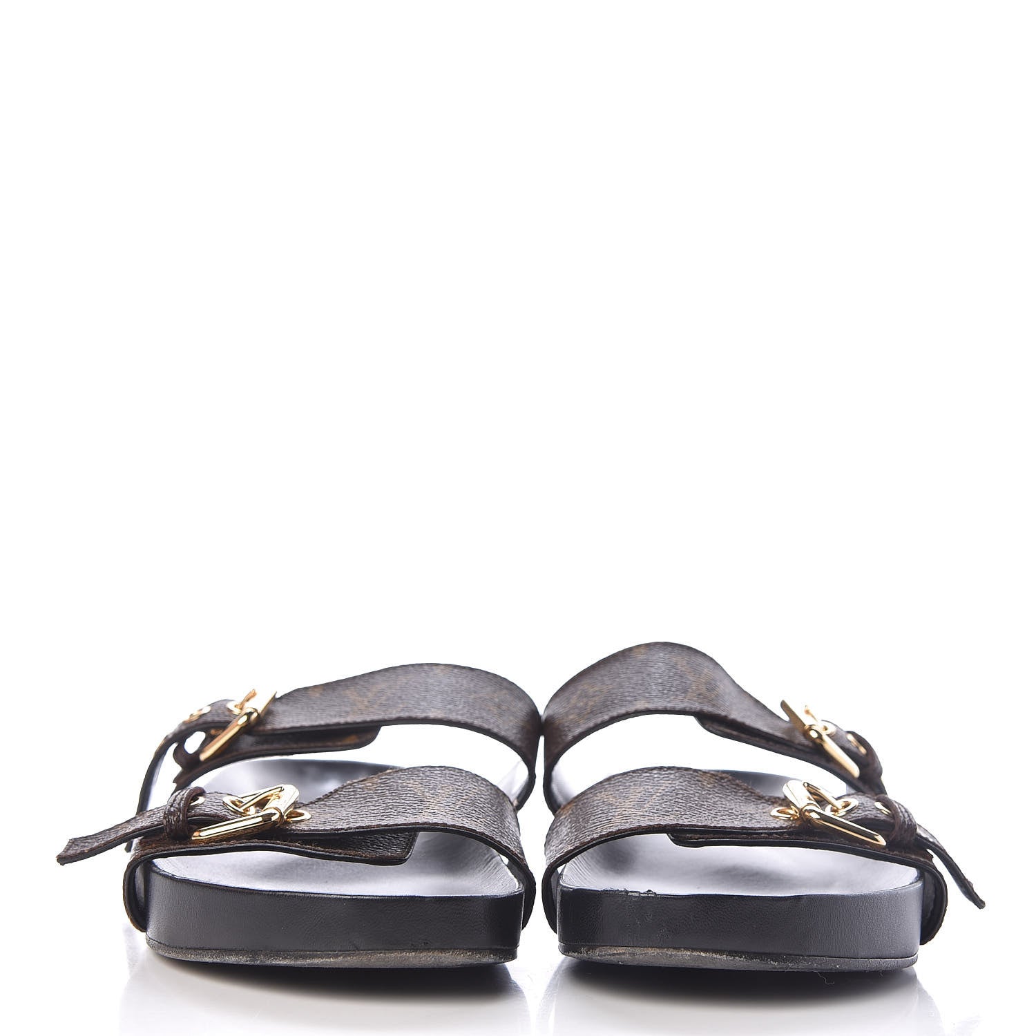 Louis Vuitton Monogram Bom Dia Mule Sandals 42 Black 2 of 12