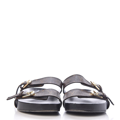 Louis Vuitton Monogram Bom Dia Mule Sandals 42 Black 2 of 12