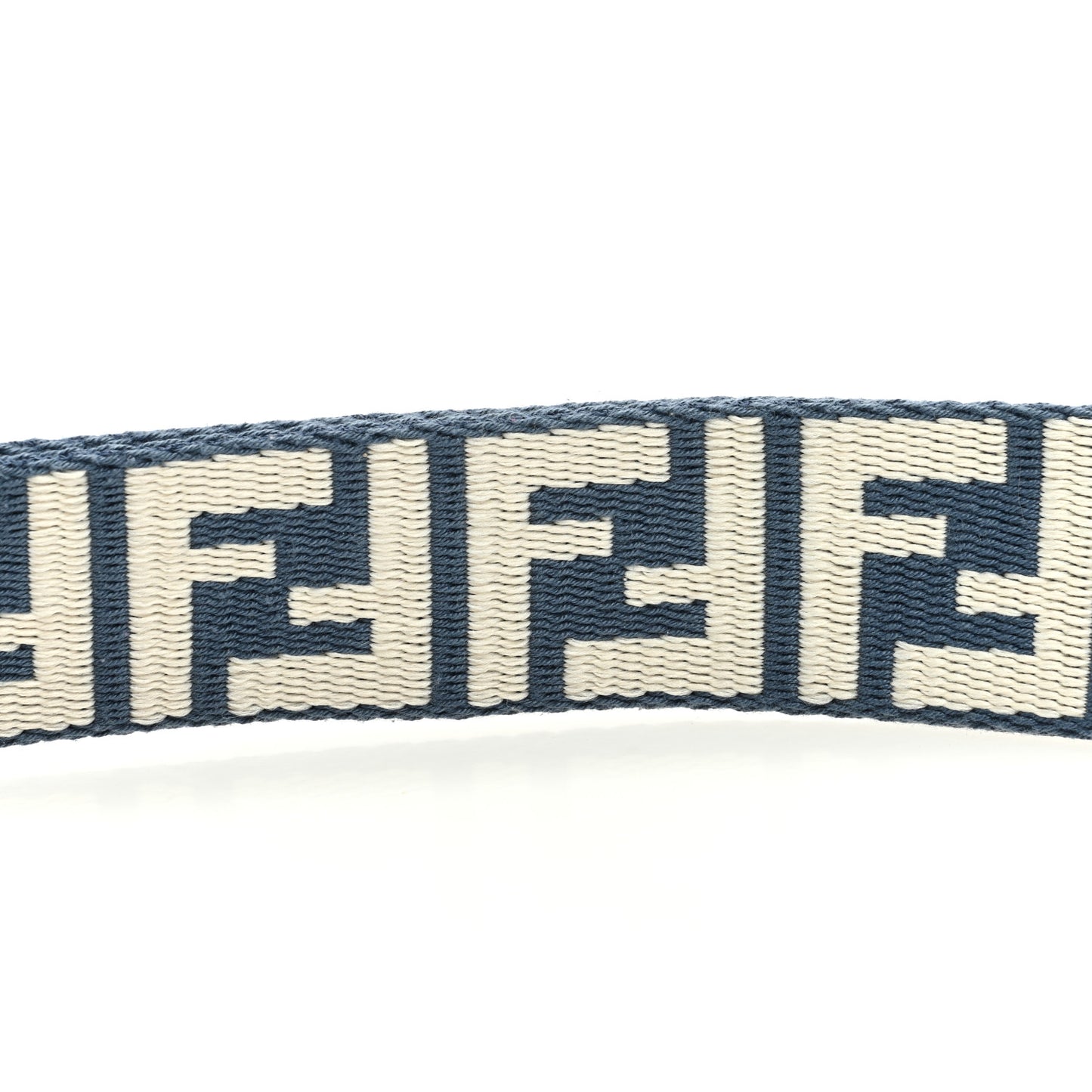 Jacquard Ribbon Vitello King FF Bi-Color Intreccio Adjustable Strap You Avio Latte