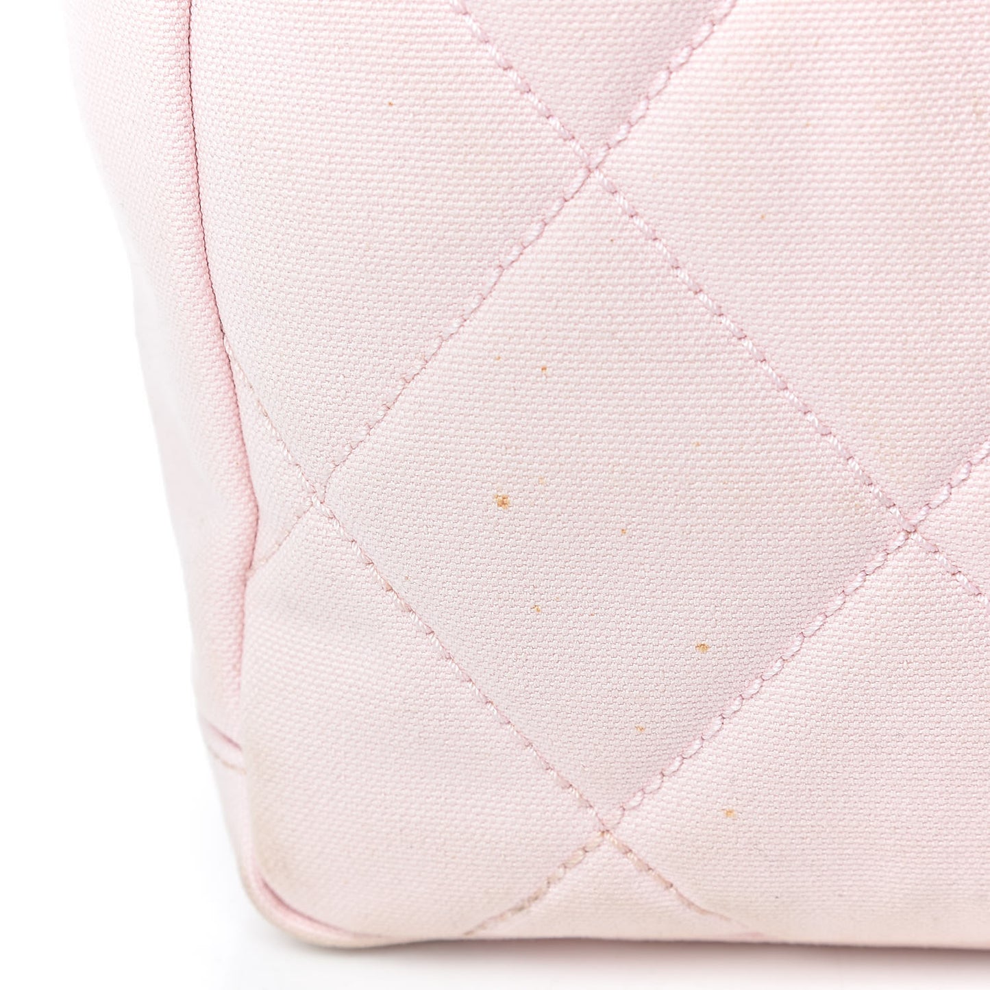 Coated Canvas Quilted Small Paris Biarritz Tote Pink