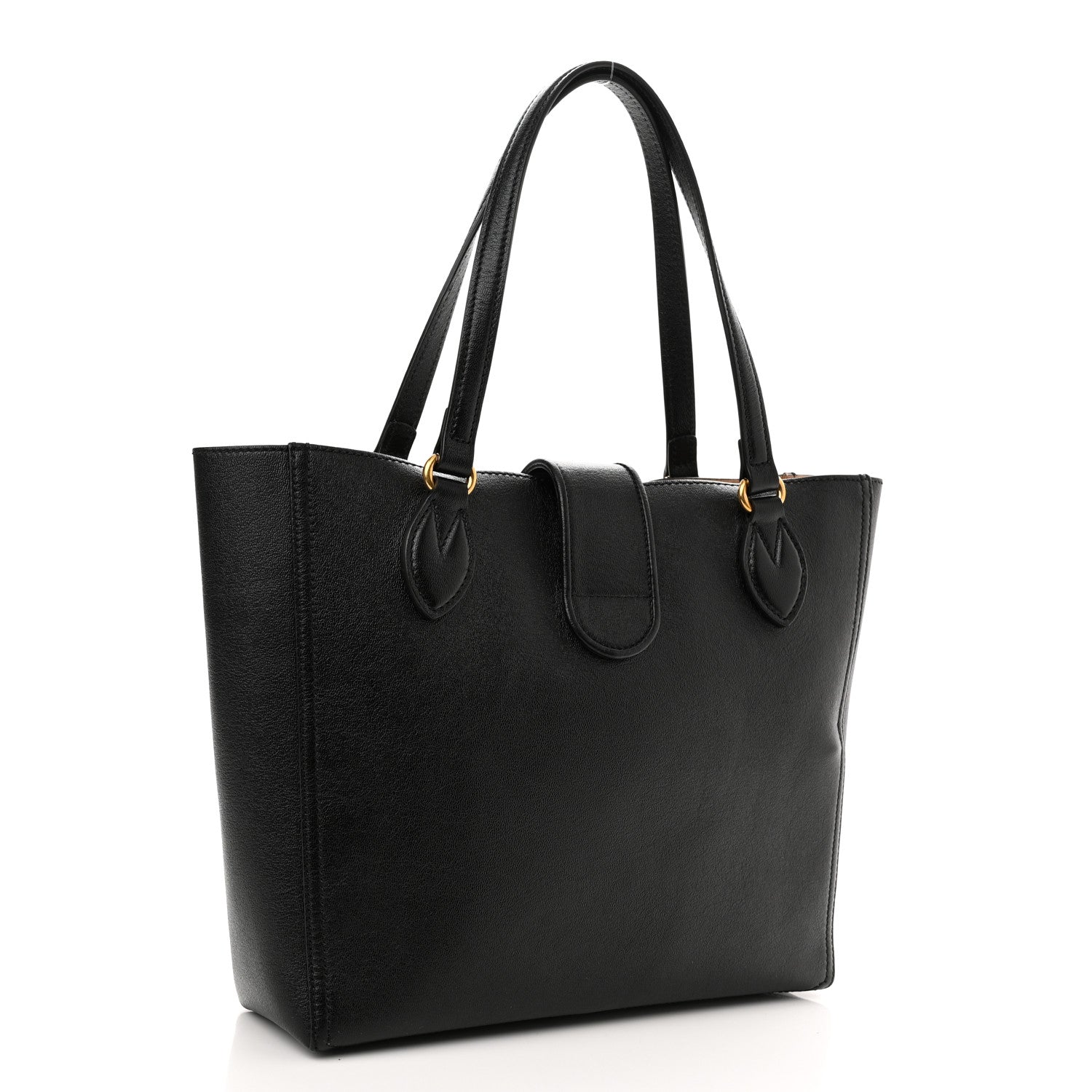 Gucci New Sakai Calfskin Lux Small Dahlia Tote Black 4 of 11