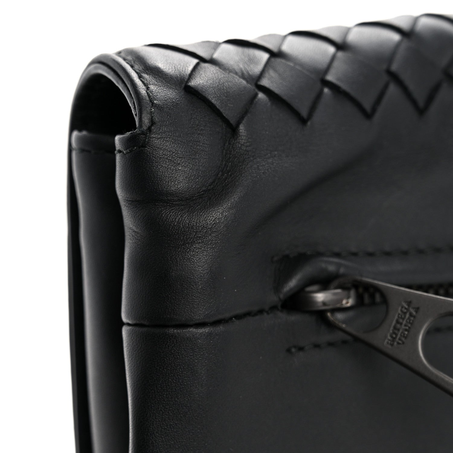 Bottega Veneta Nappa Intrecciato Flap Pouch Black 11 of 14