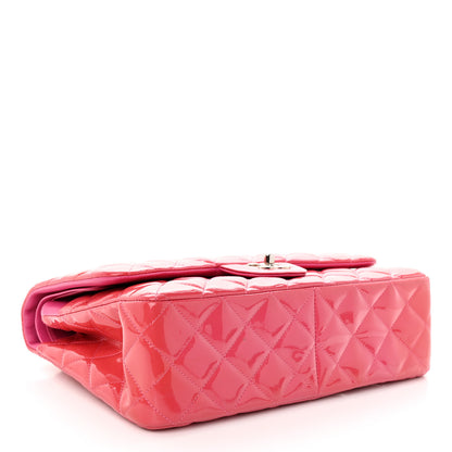Chanel Patent Quilted Jumbo Double Flap Pink 4 of 11