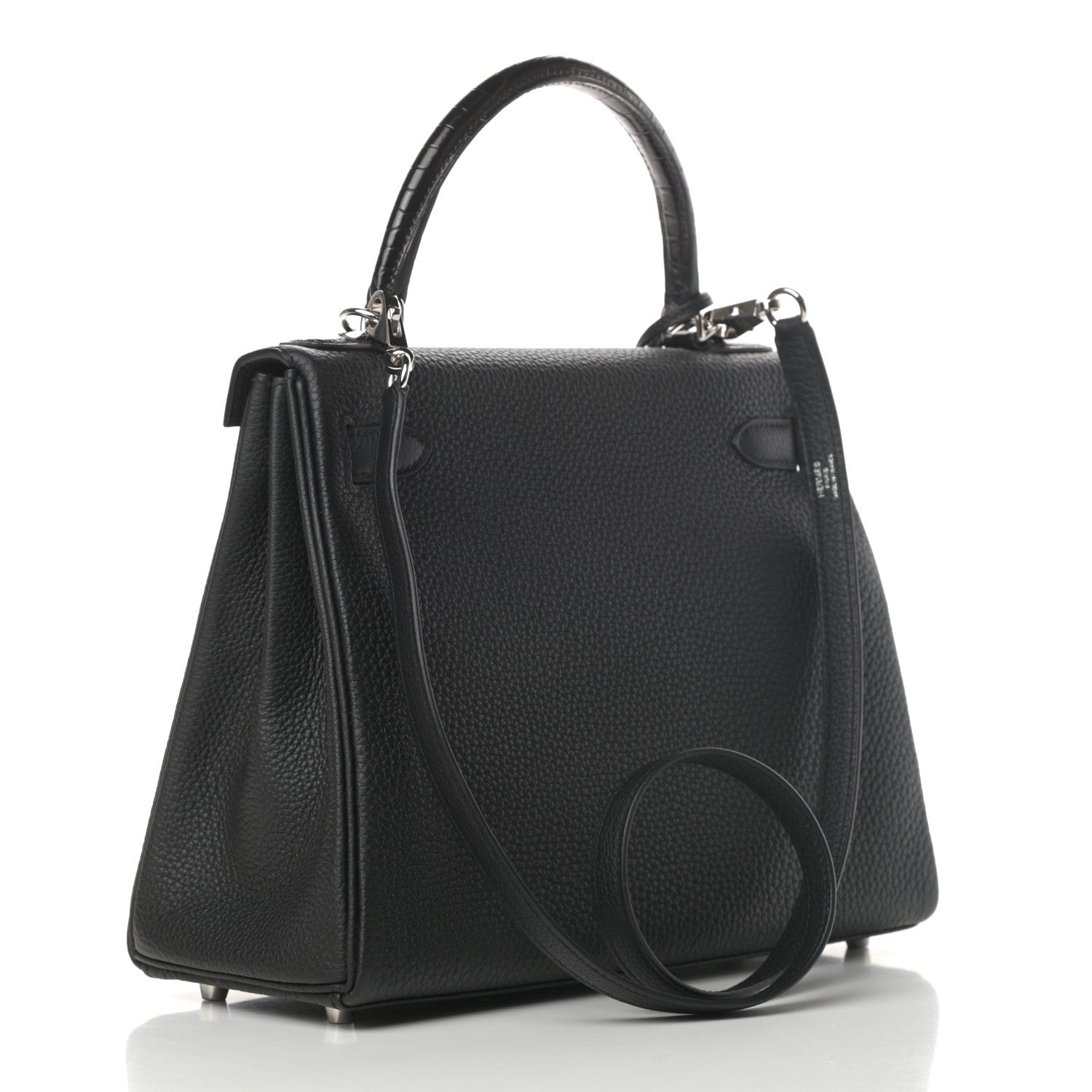Hermes Togo Matte Alligator Kelly Retourne Touch 28 Black 3 of 12