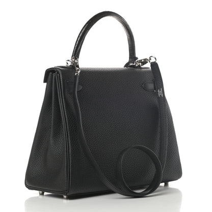 Hermes Togo Matte Alligator Kelly Retourne Touch 28 Black 3 of 12