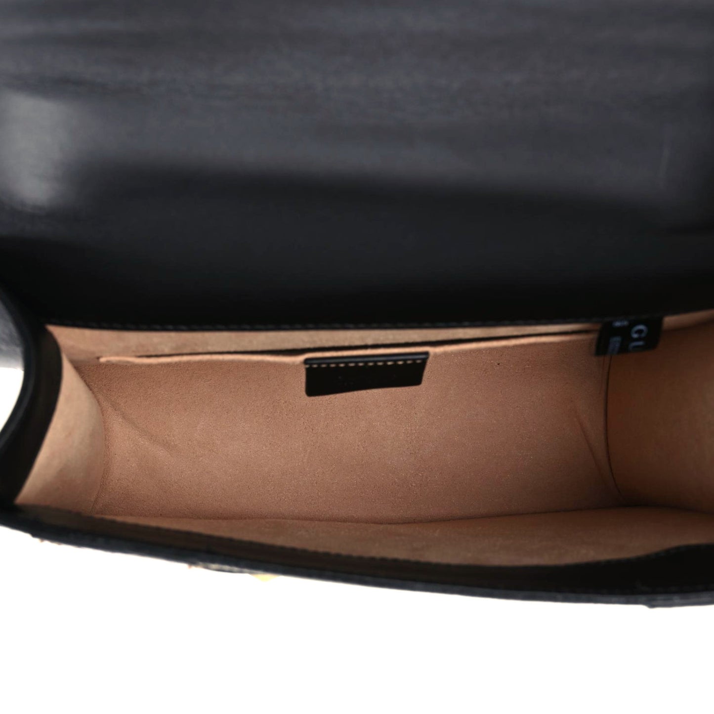 Nappa Elaphe GG Supreme Monogram Medium Osiride Shoulder Bag Black Bright Cuir Beige Ebony