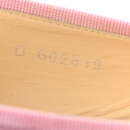 Chanel Iridescent Fabric Lambskin Cap Toe Ballerina Flats 36 Pink Light Grey 8 of 9