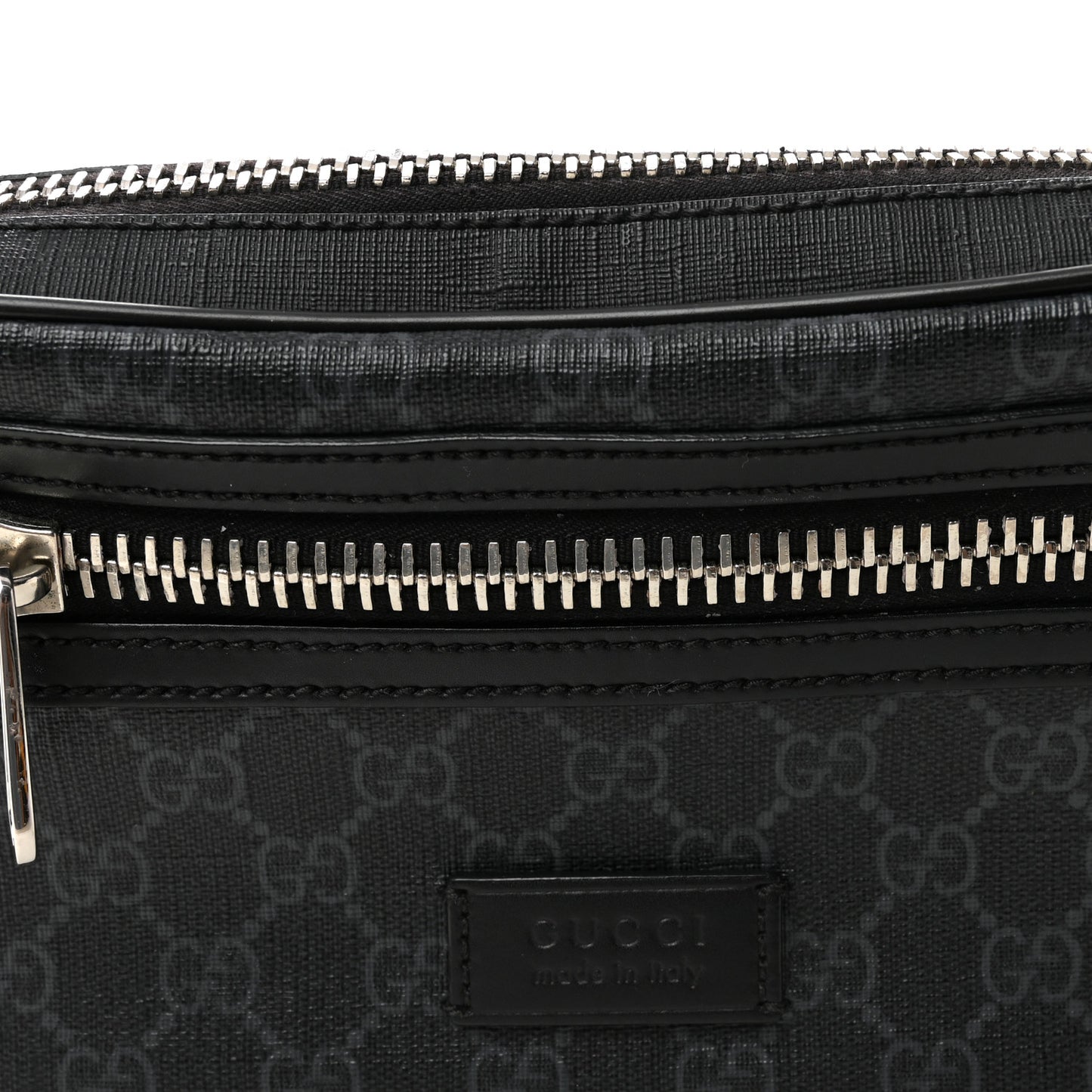 Soft GG Supreme Monogram Web Belt Bag Black Grey