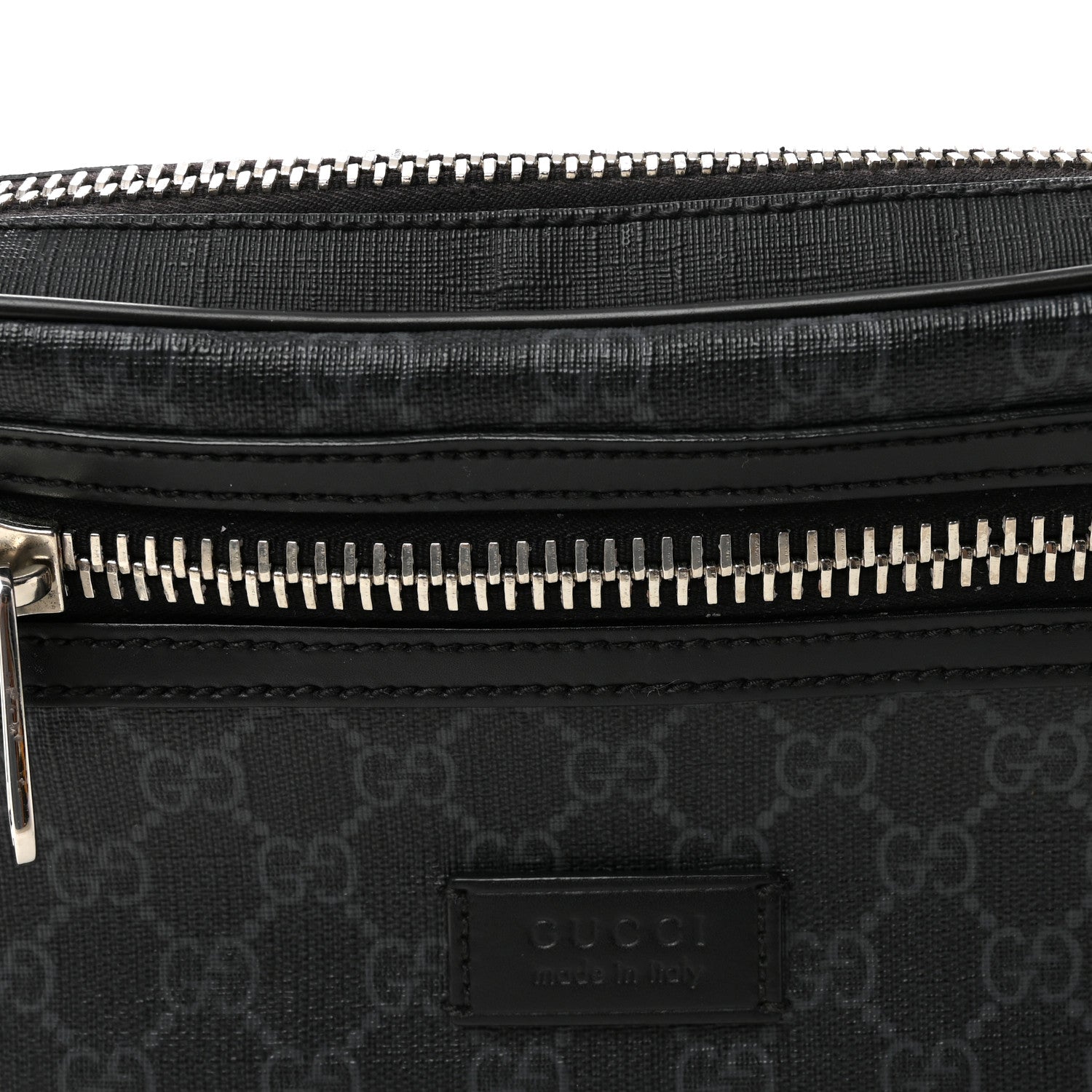 Gucci Soft GG Supreme Monogram Web Belt Bag Black Grey 8 of 10