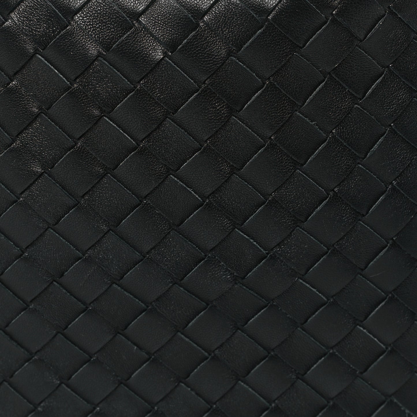Nappa Intrecciato Medium Turn Pouch Black