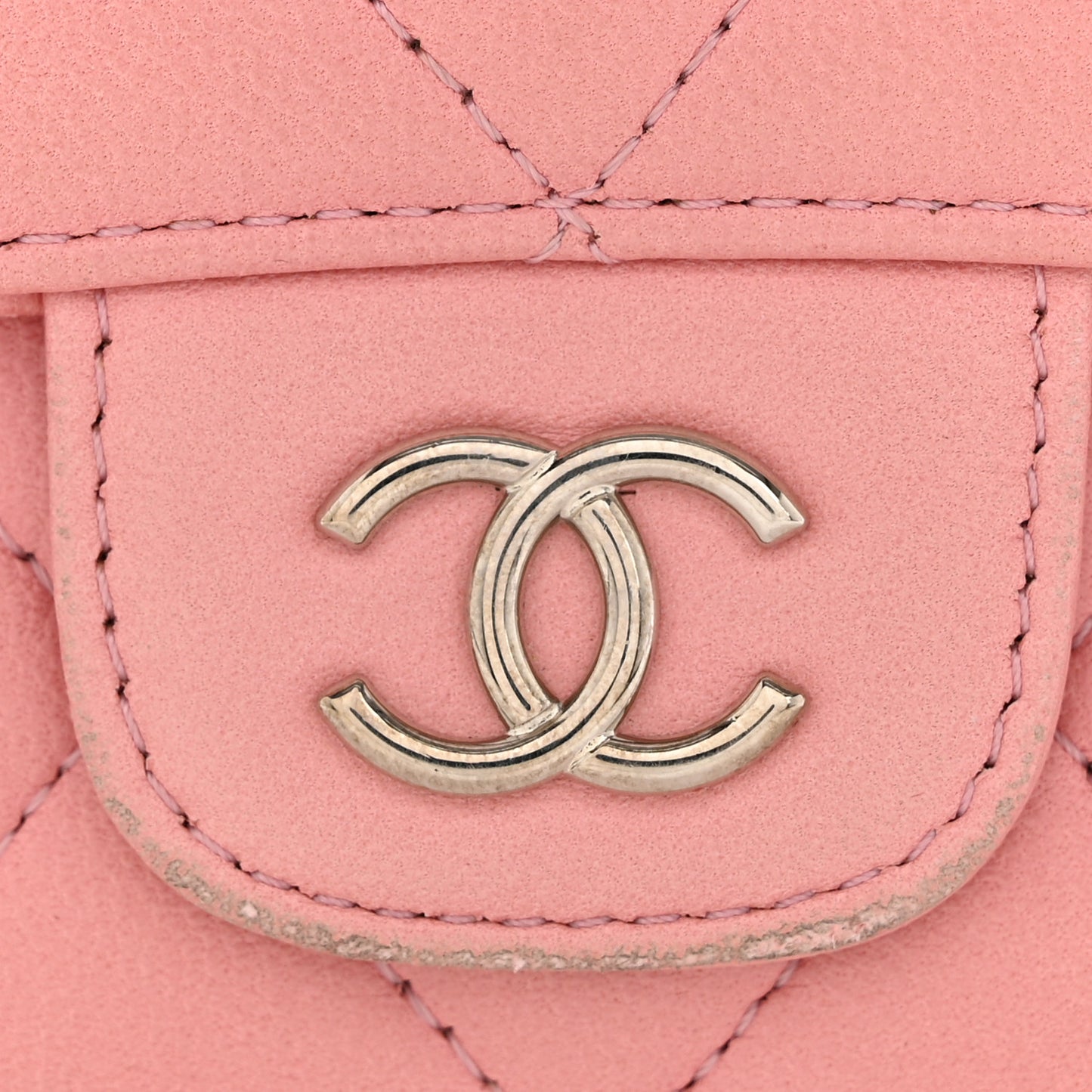 Lambskin Quilted Large Flap Wallet Pink