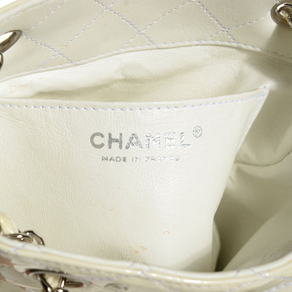 Chanel Patent Quilted Upside Down Flap Bag White 5 of 7