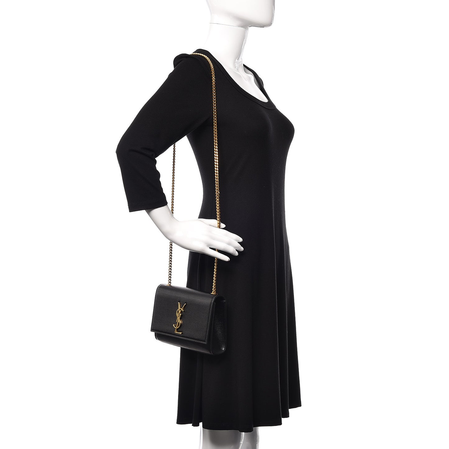 Grain De Poudre Small Monogram Kate Satchel Black