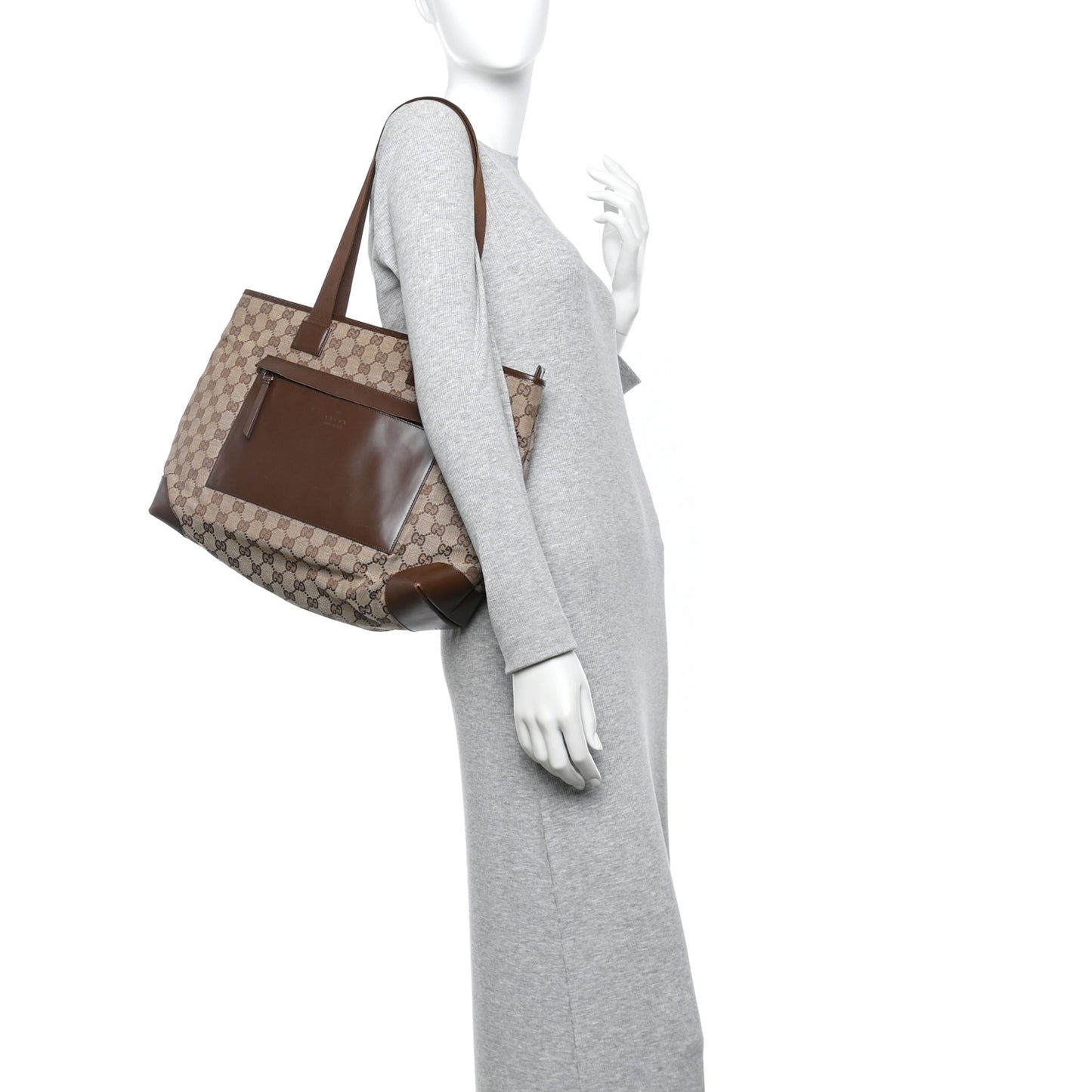 Monogram Tote Bag Brown