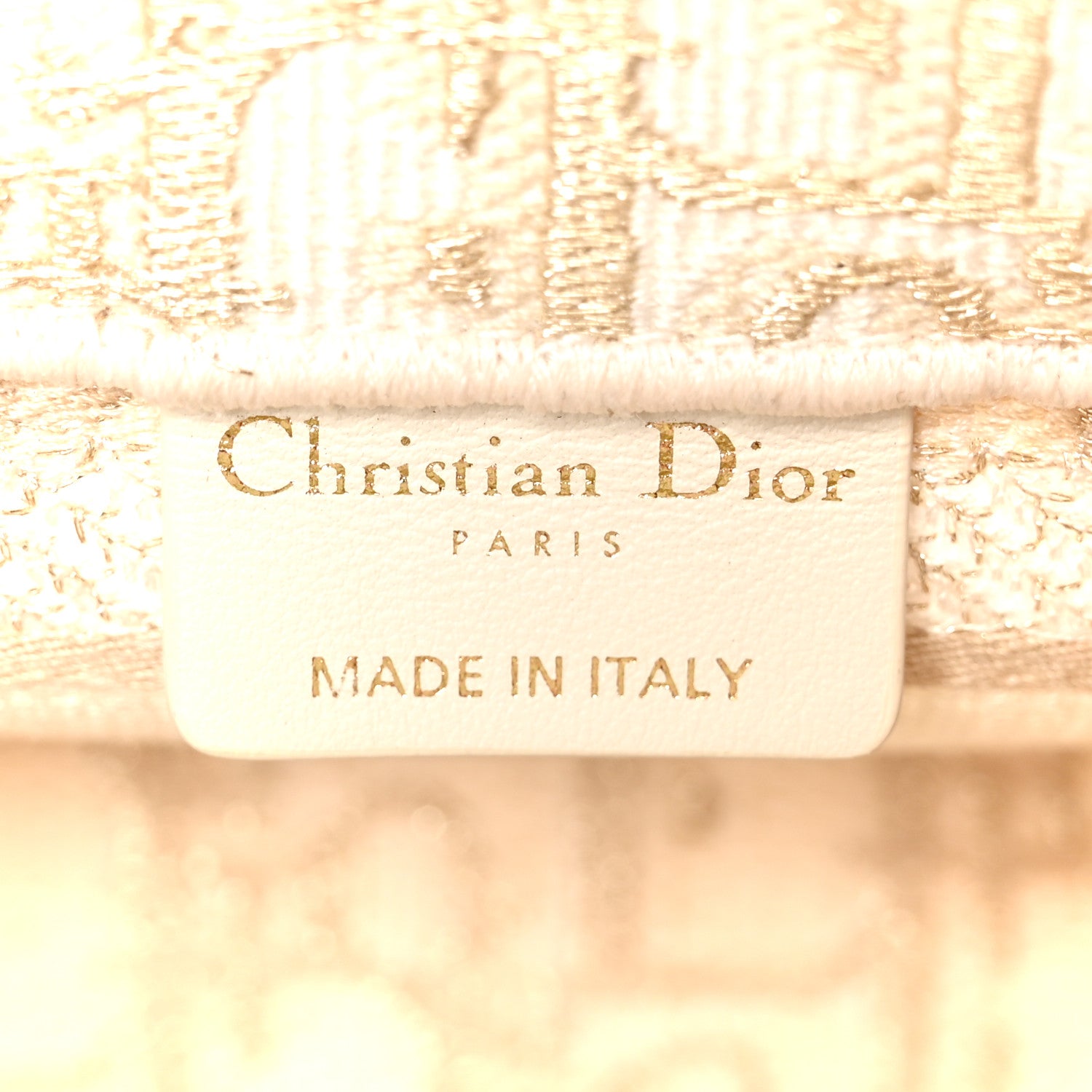 Christian Dior Oblique Mini Book Tote With Strap Gold Multicolor 6 of 11