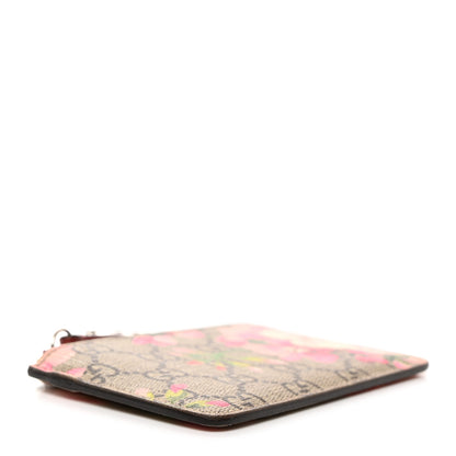Gucci GG Supreme Monogram Blooms Key Ring Coin Case Beige Multicolor Dry Rose 4 of 6