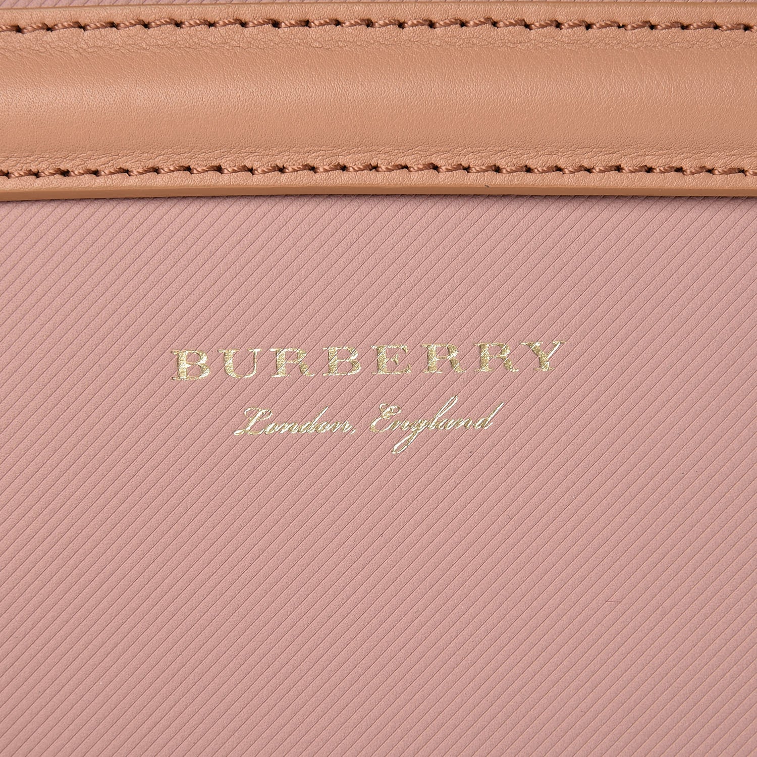 Burberry Trench Calfskin Medium Zip Lock Pouch Ash Rose Pale Clementine 8 of 10