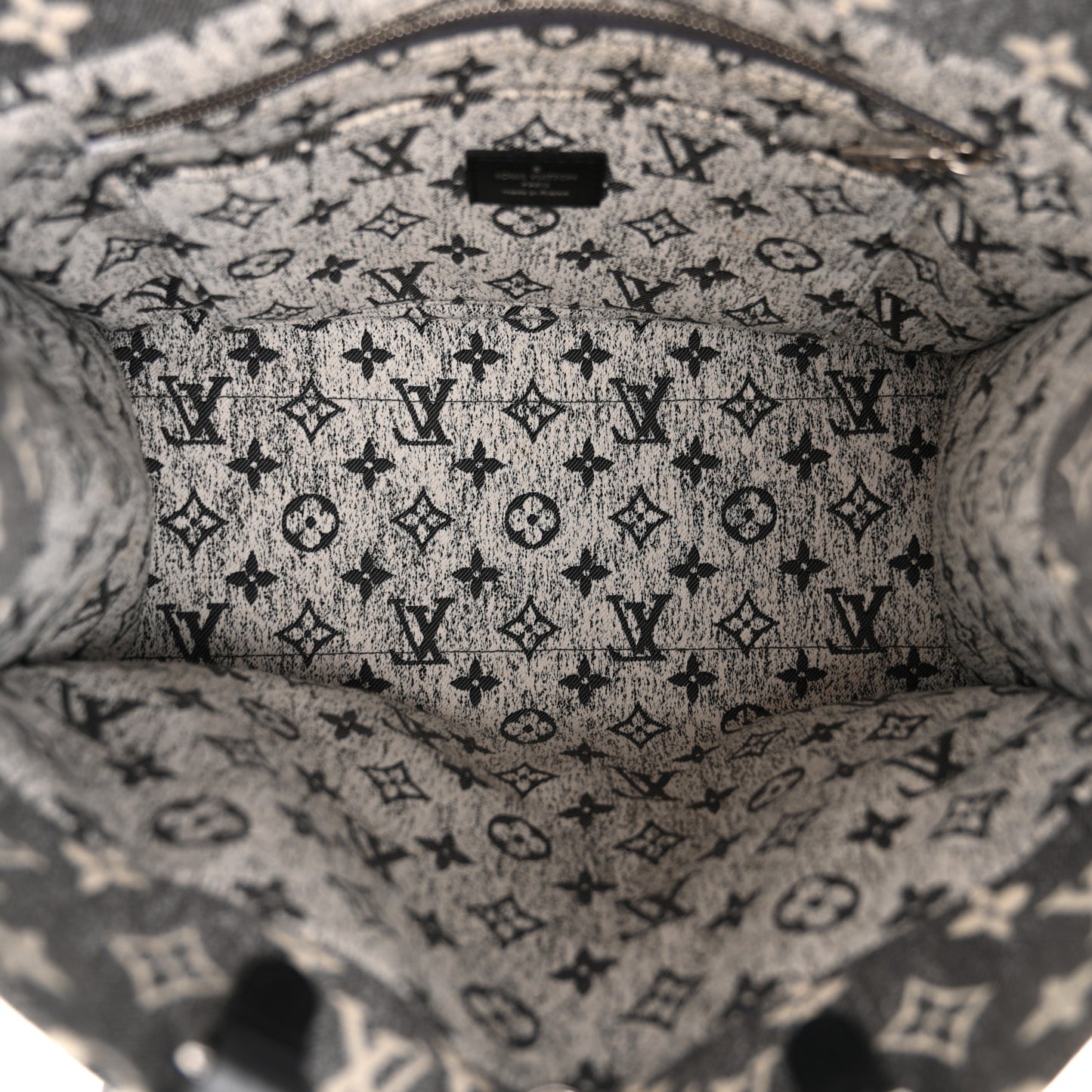 Monogram Jacquard Denim Onthego MM Black