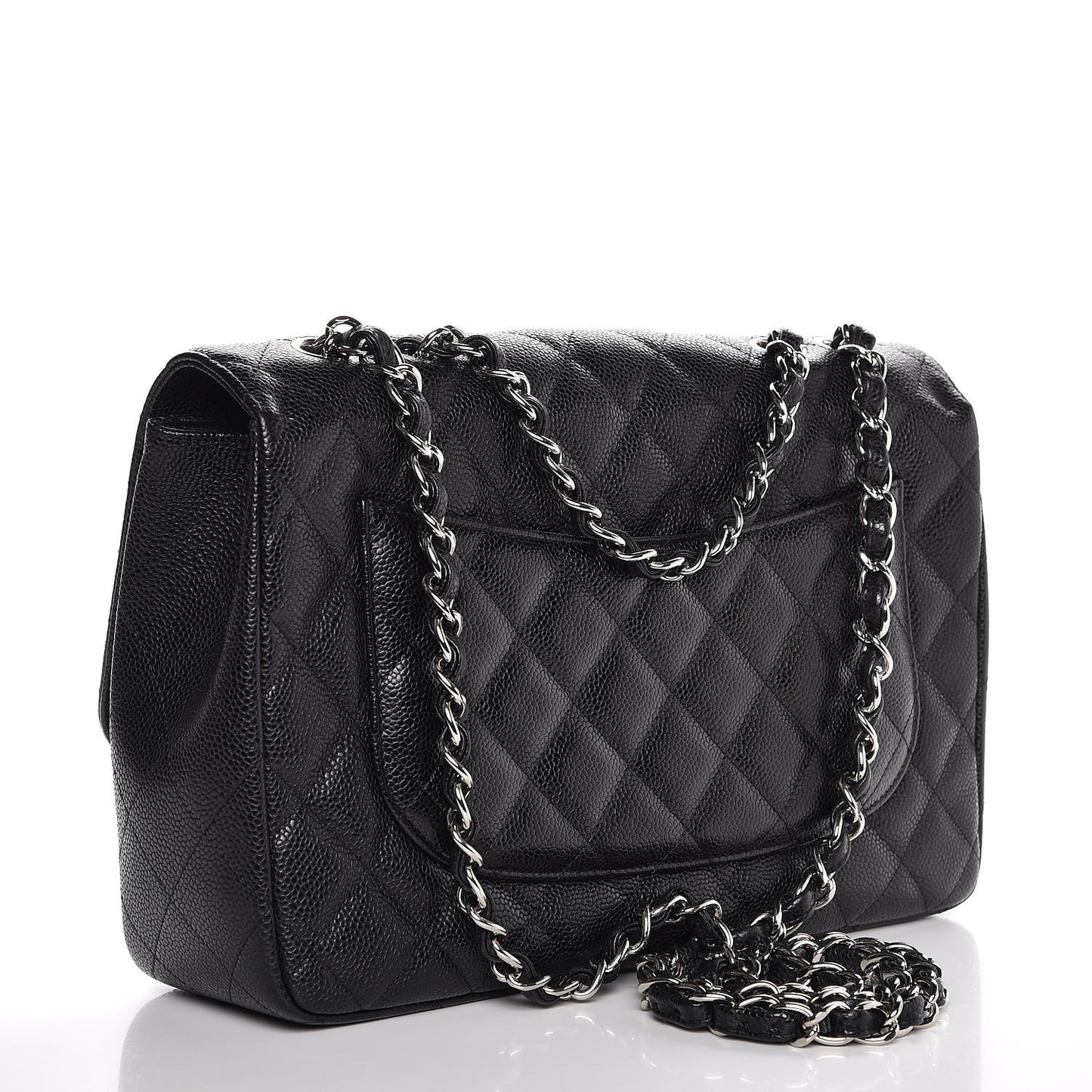 Caviar Quilted Jumbo Single Flap Black