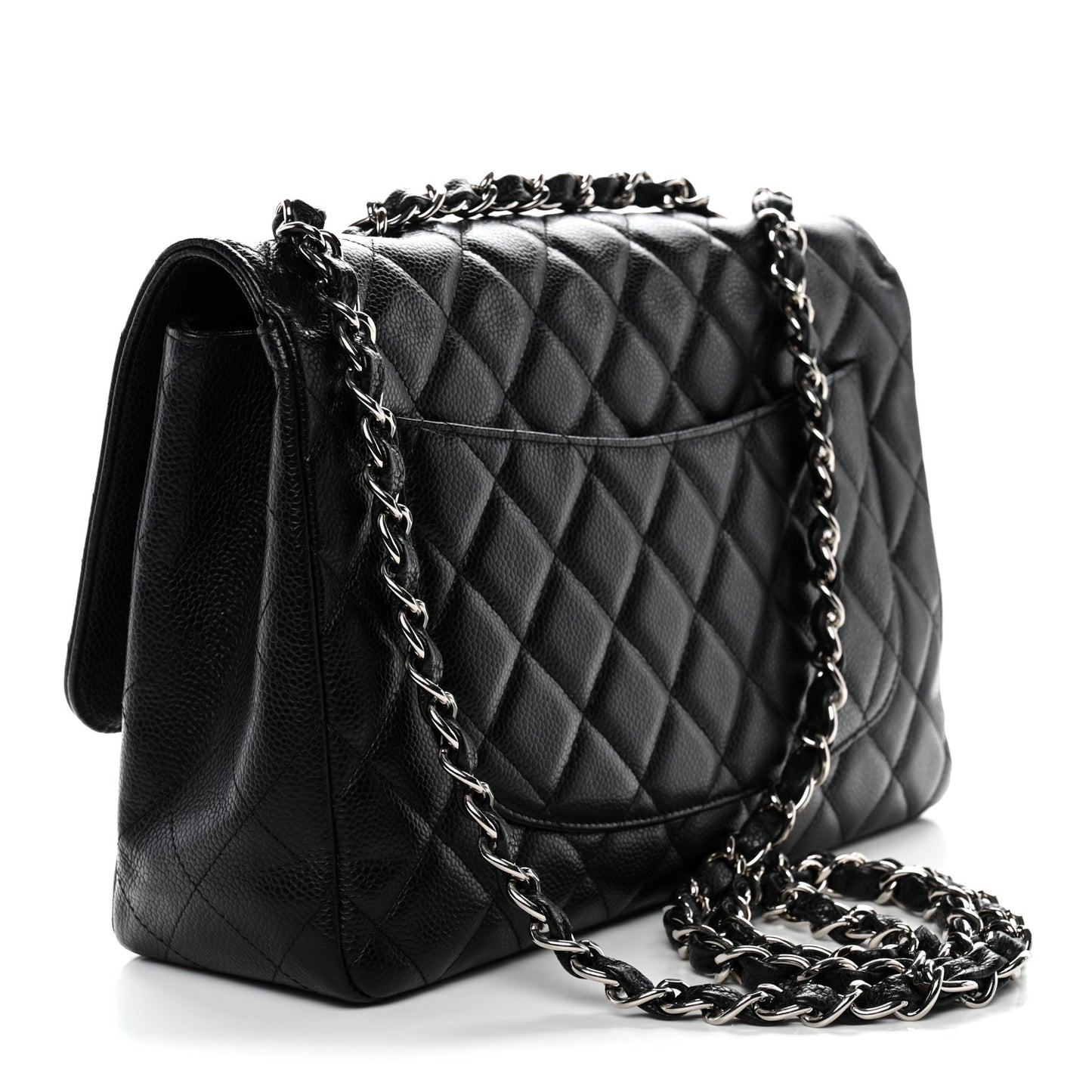Caviar Quilted Jumbo Single Flap Black